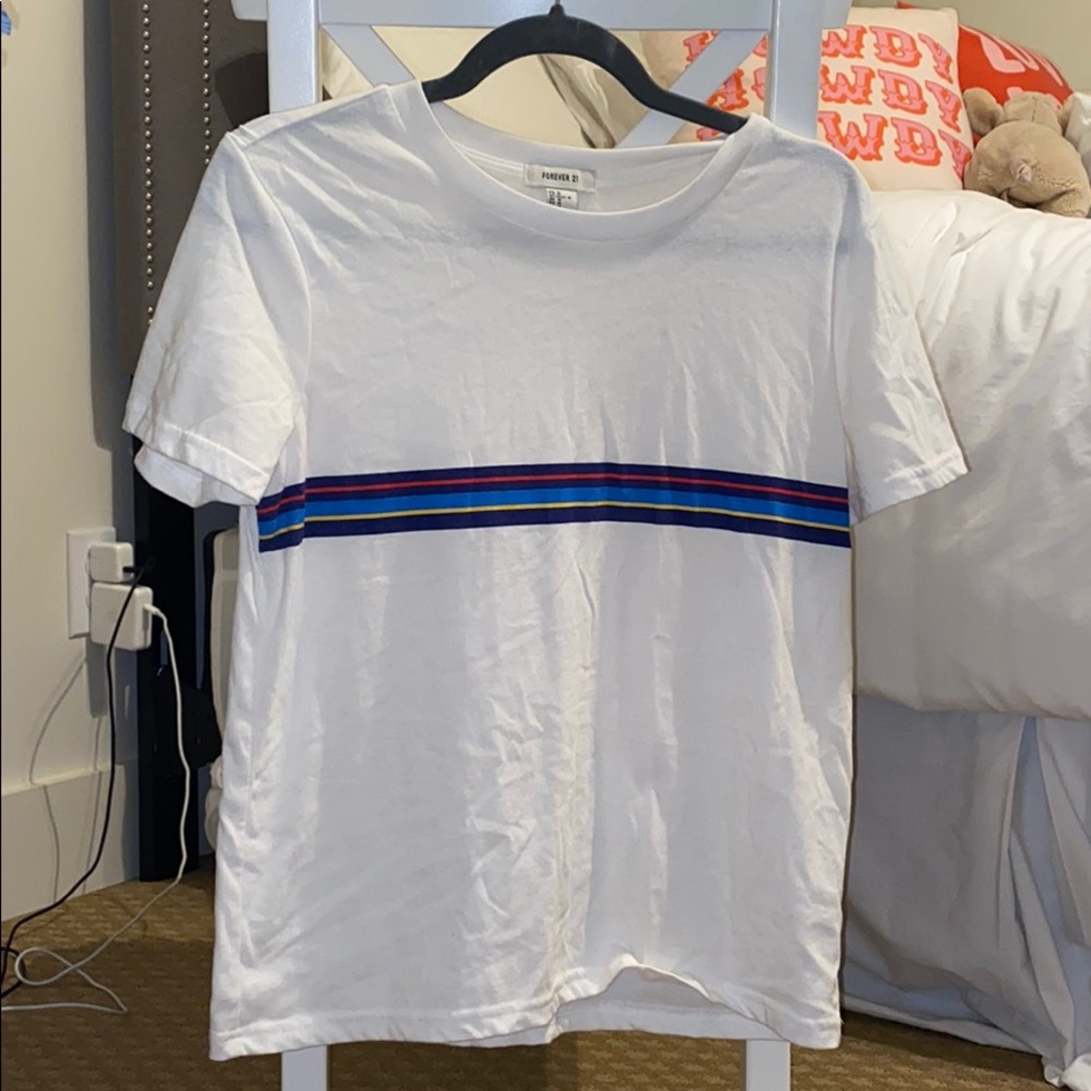 forever21 multicolored striped tee M